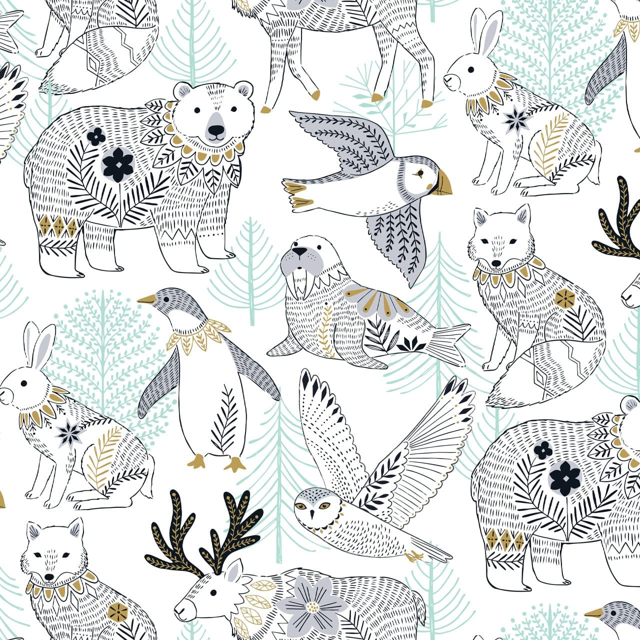 Dashwood Studio Quilting Cotton 'Arctic' White