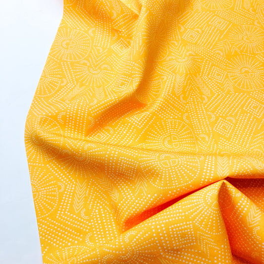 Art Gallery Fabrics 'Flight Path' Fine Cotton - 'Your Path' in Sunflower