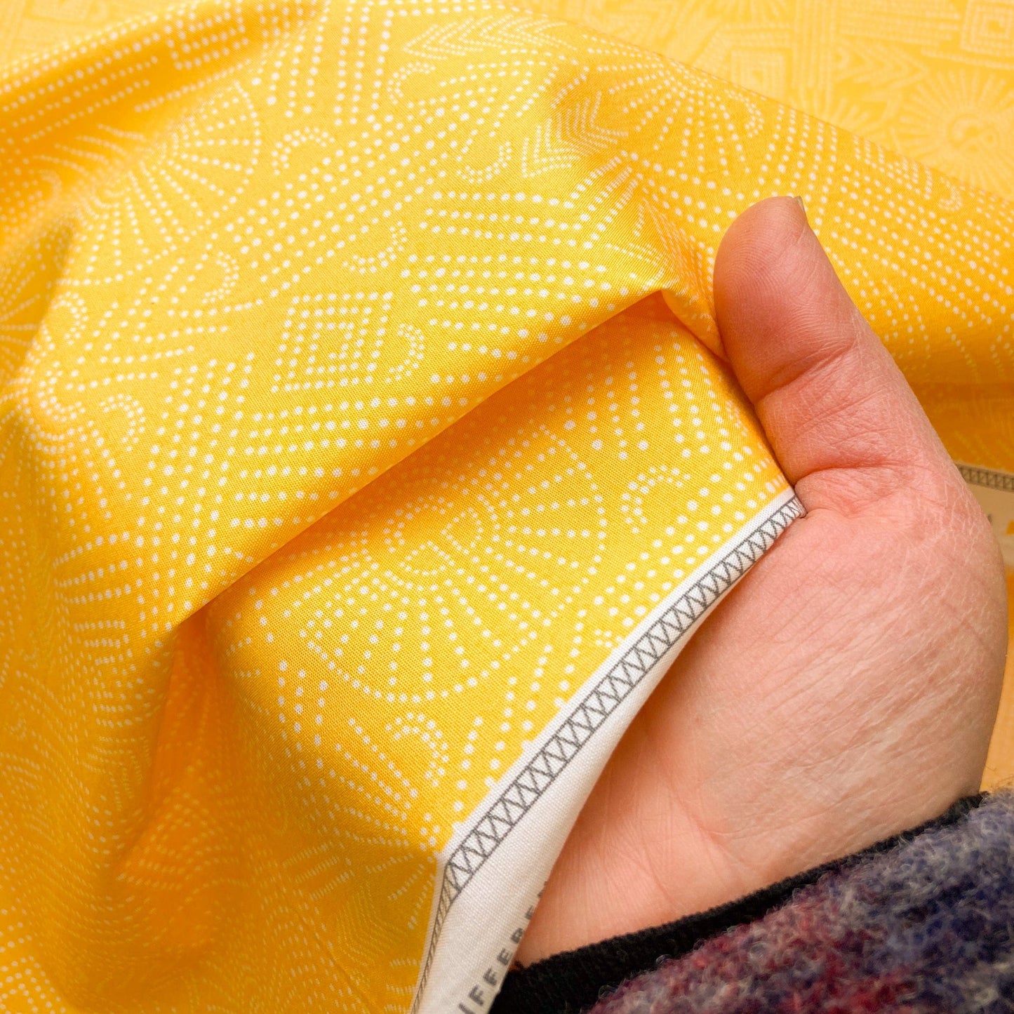 Art Gallery Fabrics 'Flight Path' Fine Cotton - 'Your Path' in Sunflower