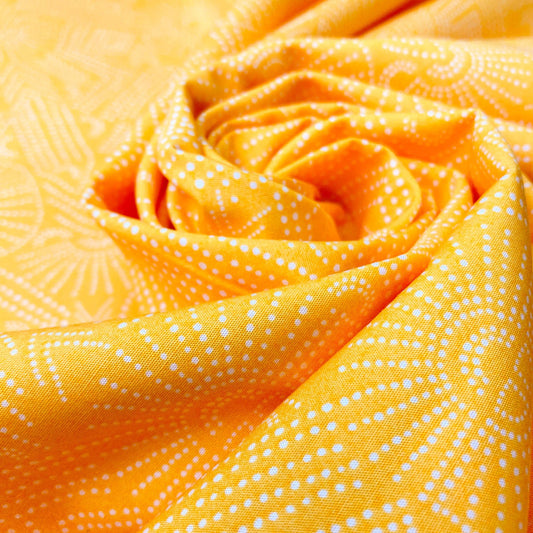 Art Gallery Fabrics 'Flight Path' Fine Cotton - 'Your Path' in Sunflower