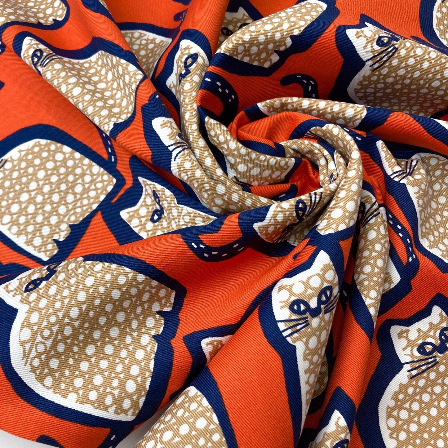 Cosmo Cotton Twill 'Orange Cats'