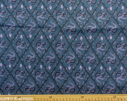 Dashwood Studio Quilting Cotton 'Spellbound' Snakes