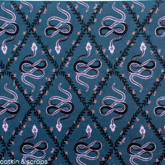 Dashwood Studio Quilting Cotton 'Spellbound' Snakes