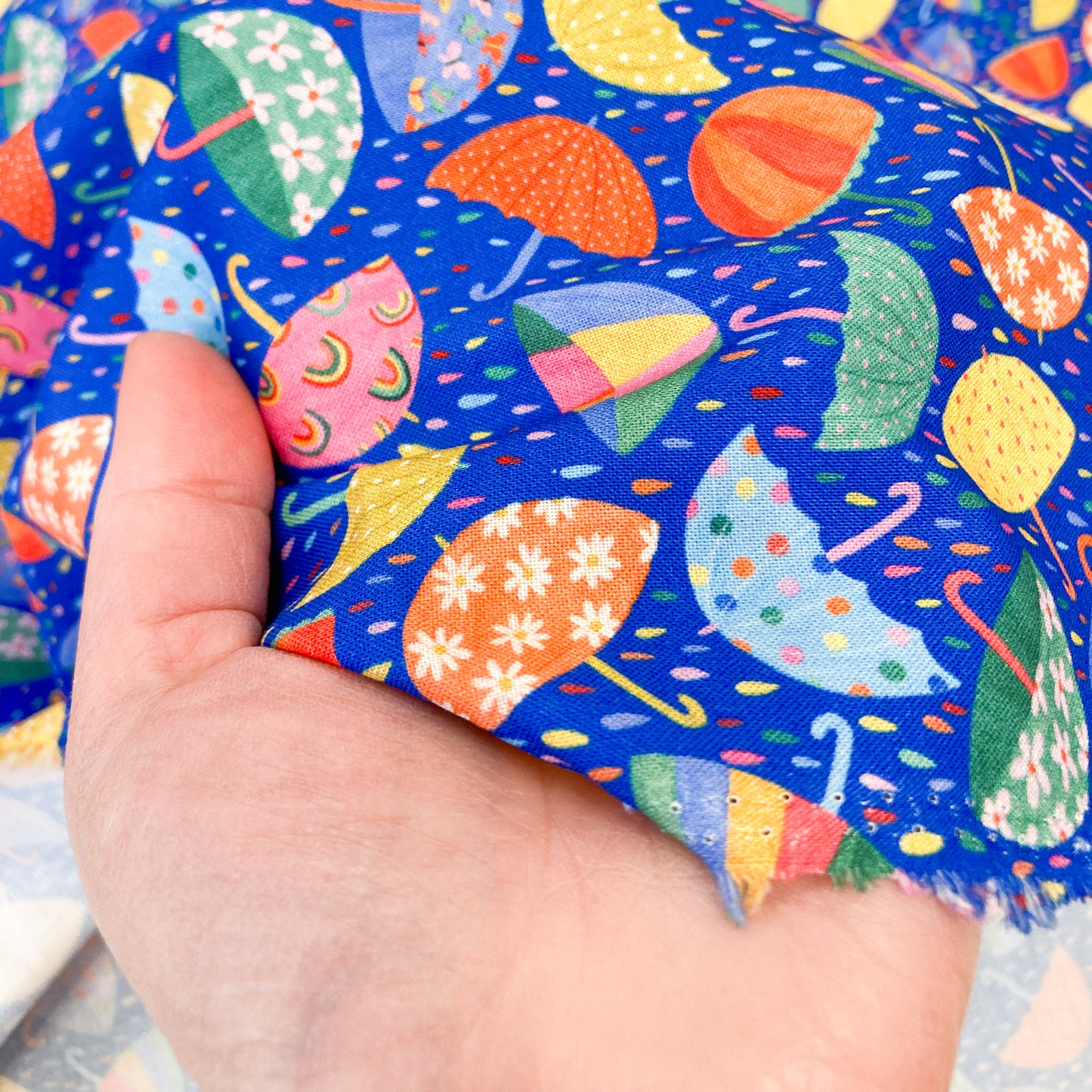 Dashwood Studio Quilting Cotton 'Splash' Umbrellas