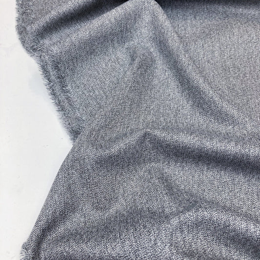 Designer Deadstock: Pure Wool Suiting in Grey Marl