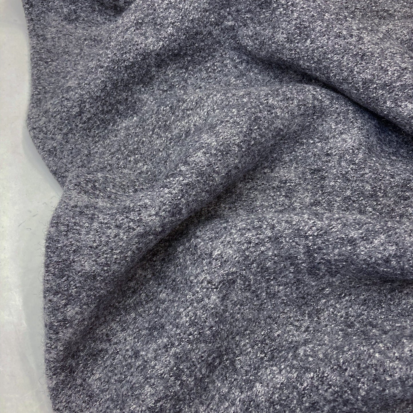 Boiled Wool Coating in Dark Grey Melange