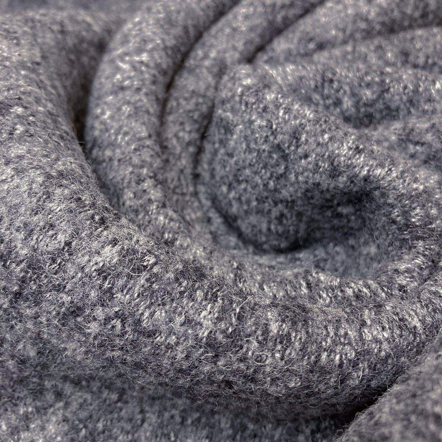 Boiled Wool Coating in Dark Grey Melange