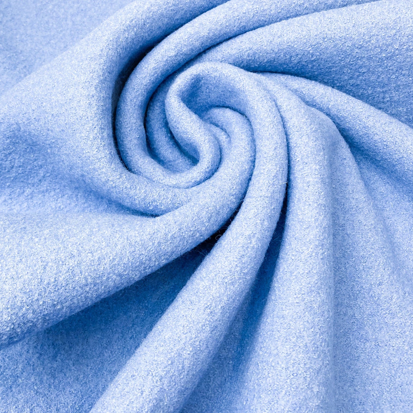 Boiled Wool Coating in Sky Blue