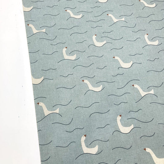 Cotton Panama Canvas 'Geese'