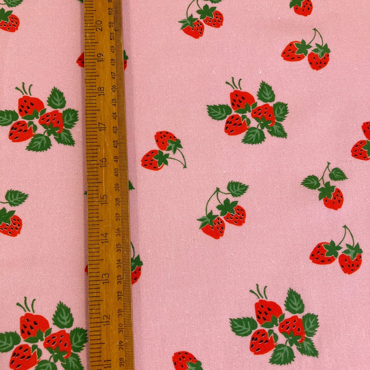 Fabric Godmother Linen & Viscose Mix 'Strawberry Fayre'