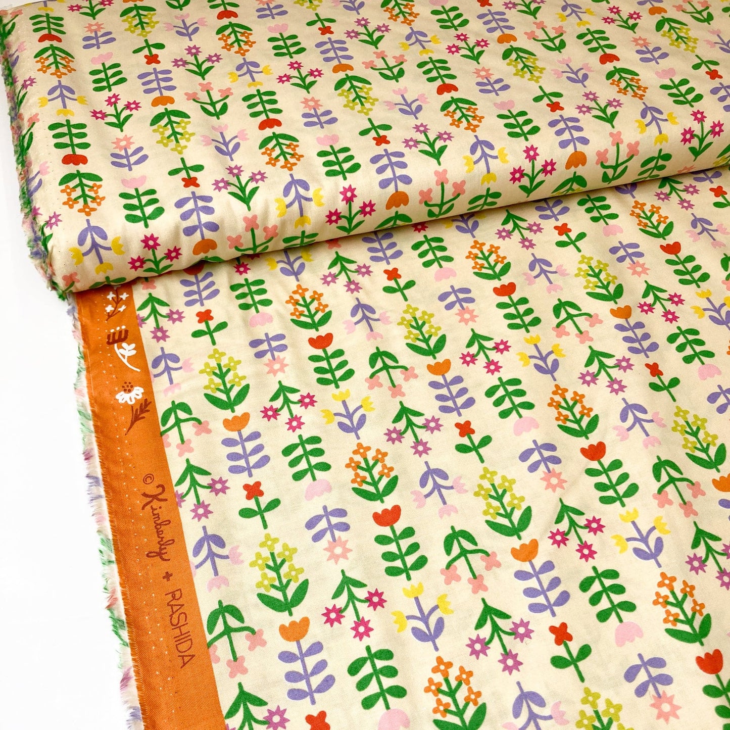 Ruby Star Society 'Favourite Flowers' Quilting Cotton 'Meadows' in Natural