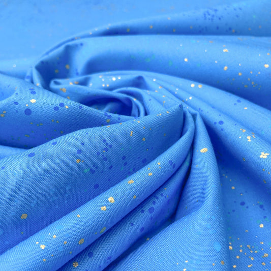 Ruby Star Society 'Speckled' Quilting Cotton in 'Lindley Blue' (Metallic)