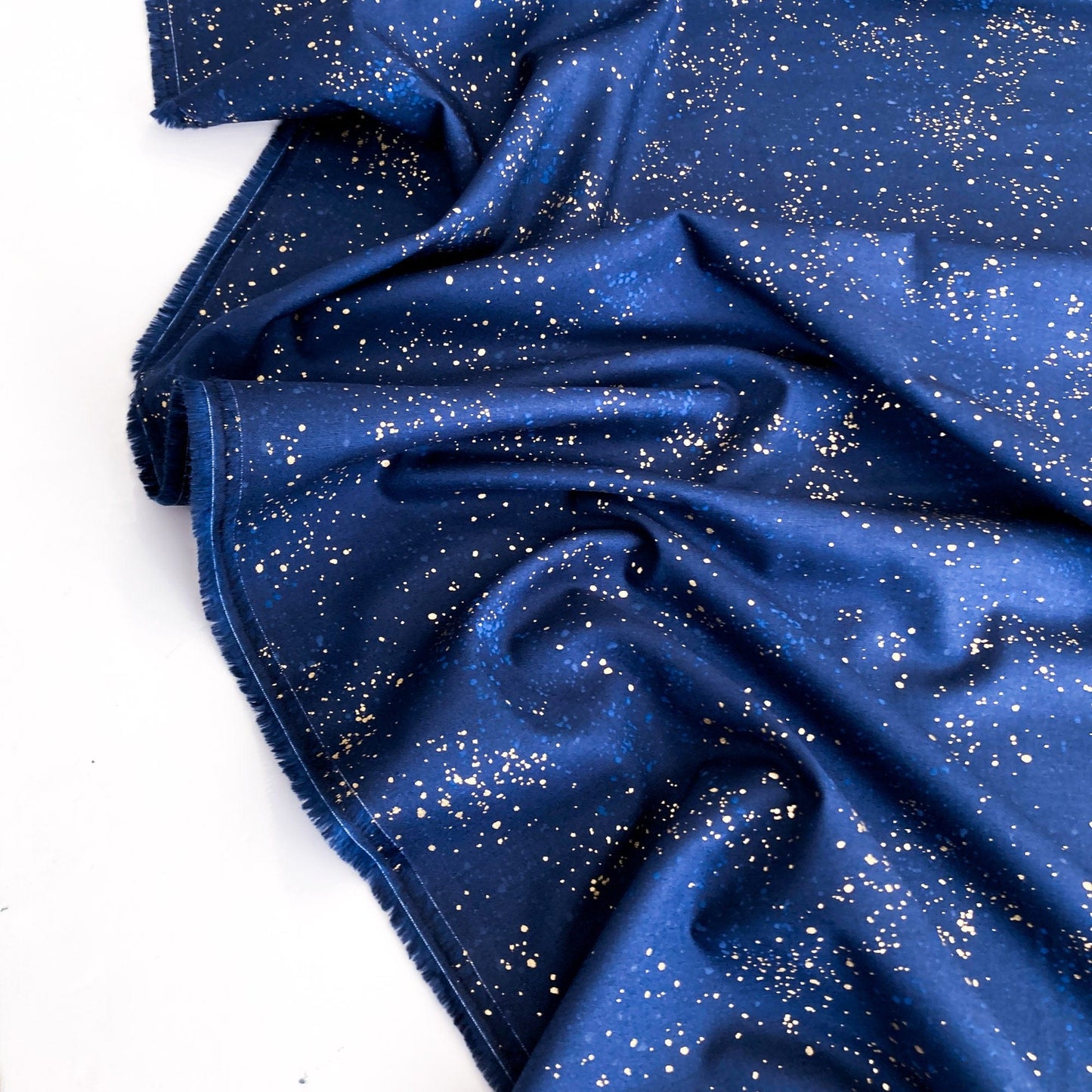 Ruby Star Society 'Speckled' Quilting Cotton in 'Navy' (Metallic)
