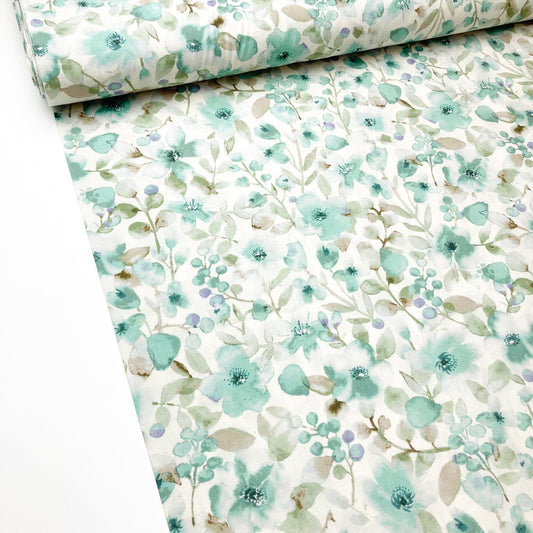 Sevenberry Cotton Broadcloth 'Eden' Mint