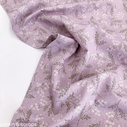 Sevenberry Cotton & Linen Canvas: 'Lilac Floral'