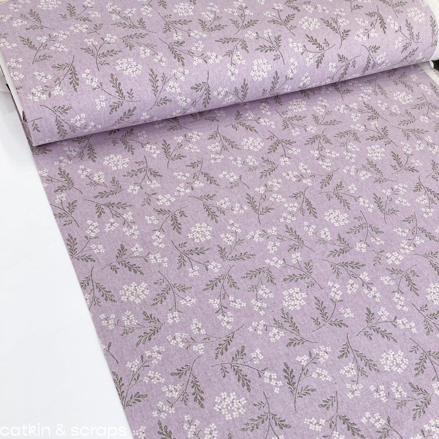 Sevenberry Cotton & Linen Canvas: 'Lilac Floral'