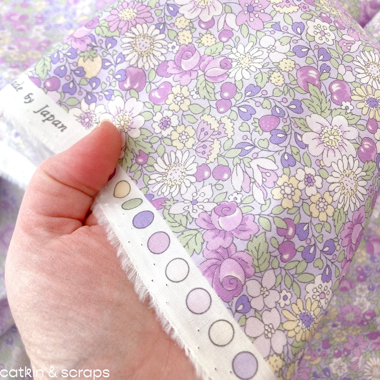 Sevenberry Cotton Broadcloth 'Bloom Garden' Lavender