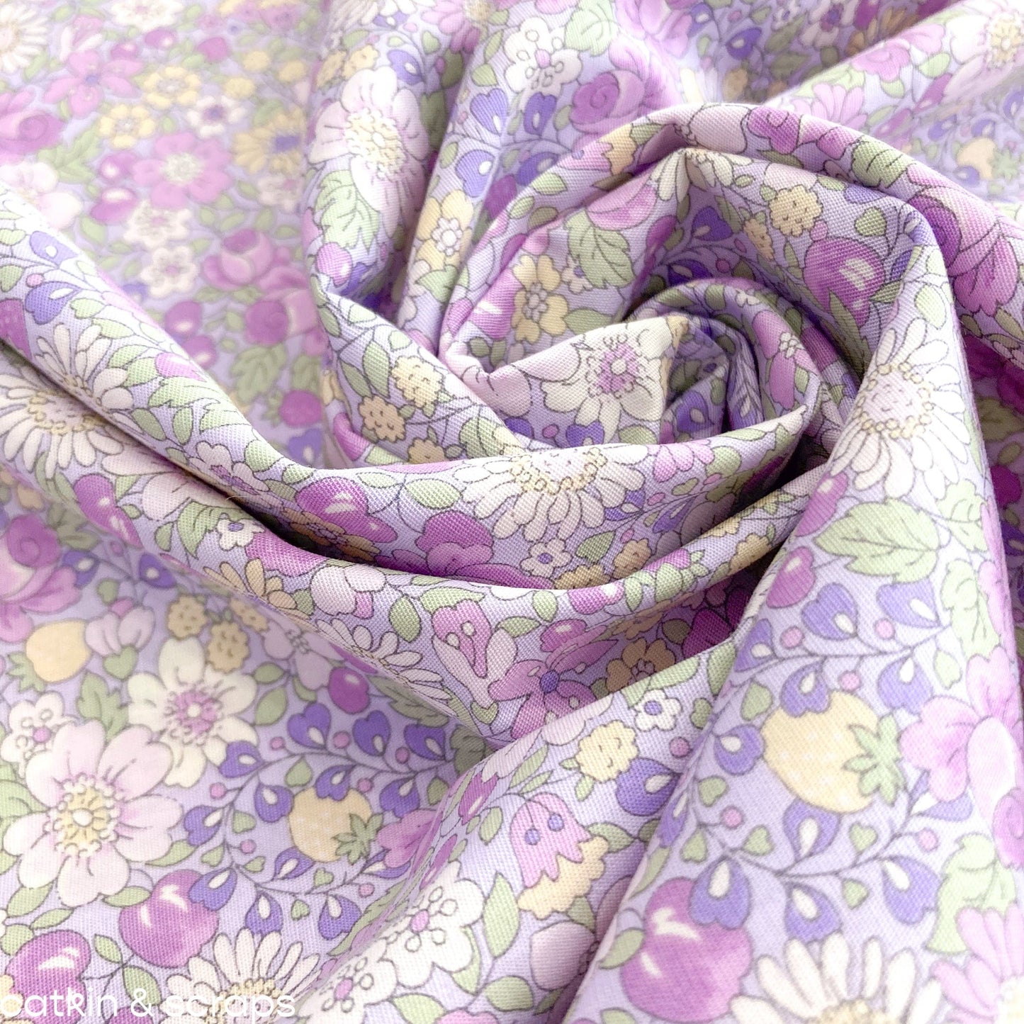 Sevenberry Cotton Broadcloth 'Bloom Garden' Lavender