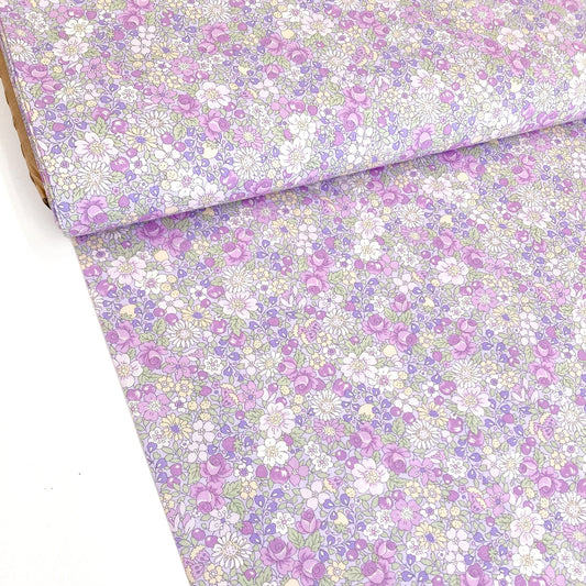 Sevenberry Cotton Broadcloth 'Bloom Garden' Lavender