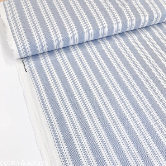 Tilda 'Tea Towel Basics' Quilting Cotton 'Biscuit Stripe' Blue