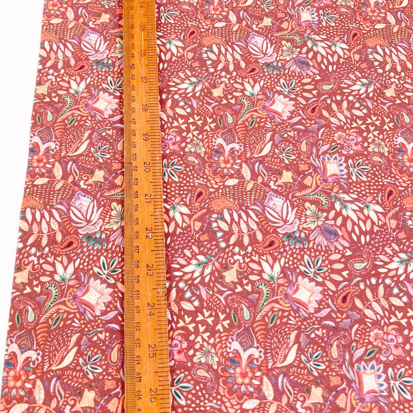 Cotton French Terry 'Digital Paisley'