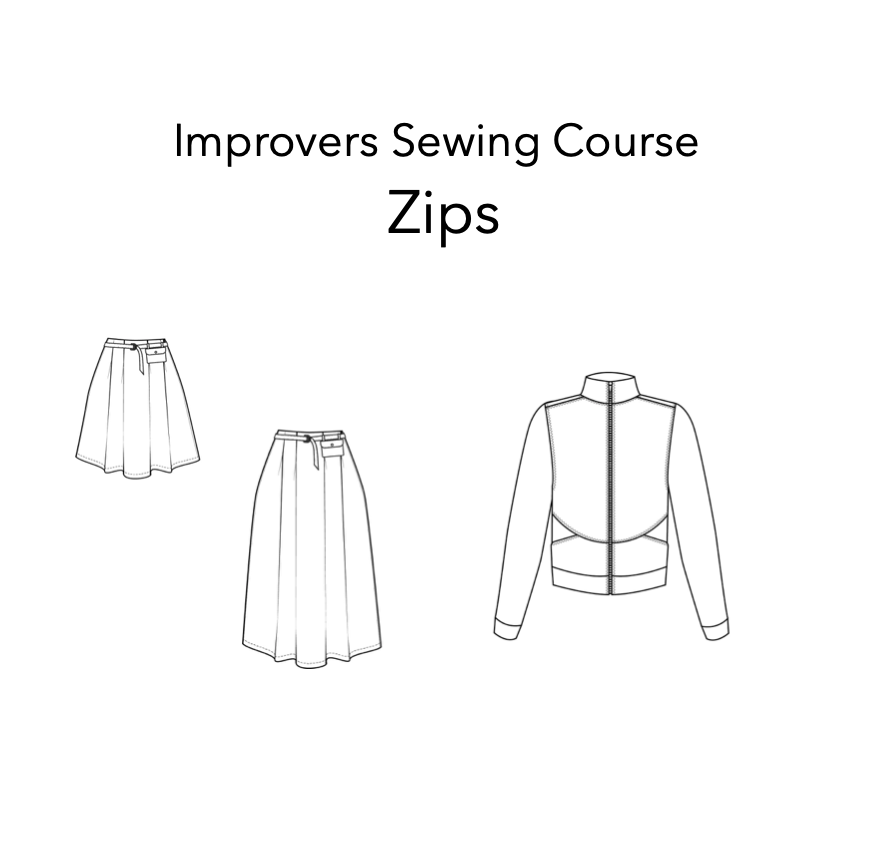 Improvers: Six Week Sewing Course 'Zips' Saturdays 4pm-6pm Starting 11th January