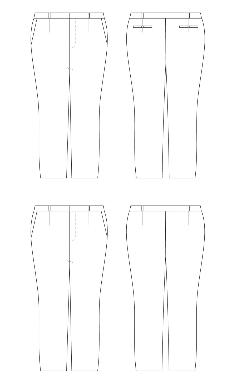 Flat Sketch Men Formal Trouser Fashion Stock Vector (Royalty Free)  1973877443 | Shutterstock