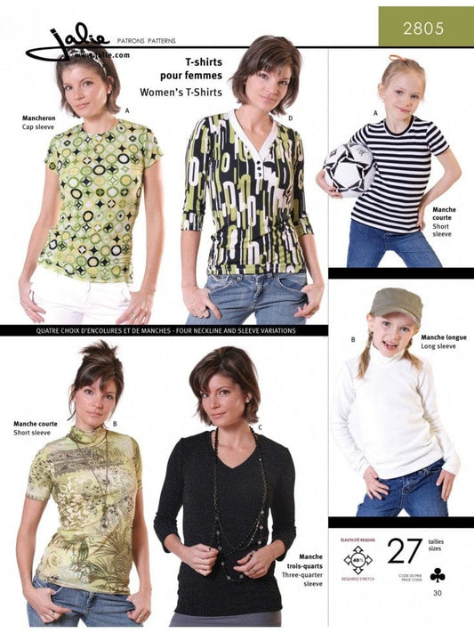Jalie Sewing Patterns: Women's T-Shirt 2805